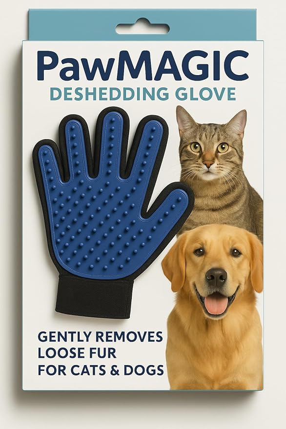 Grooming Glove for Dogs & Cats – Hair Remover & Massage Mitt