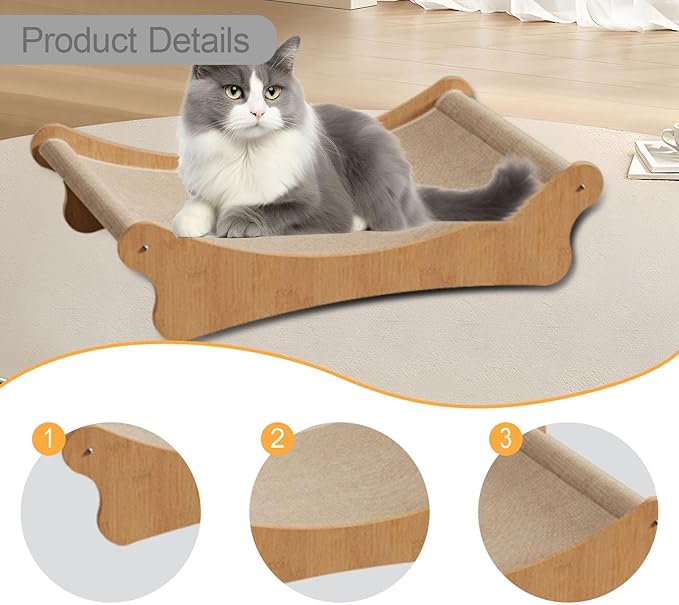 Cat Scratcher Bed Cat Scratching Board Supplies Entertaining Scratching Toy Pet Furniture Grinding Claw Toy Pet Sleeping Bed, Large