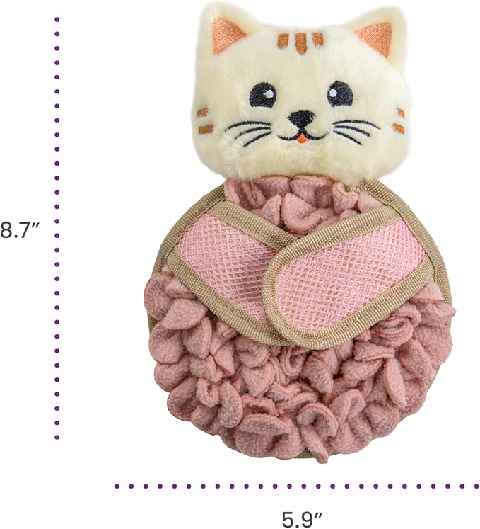Catstages Snuffle Mat for Cats - Interactive Foraging Toy with Hidden Treats, Non-Slip Base, and Hunting Stimulation for Mental and Physical Activity, 8.7" x 6"