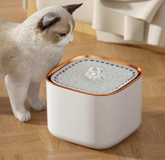 3L/101oz Pet Water Fountain,Automatic Cat Drinking Dispenser Watering Supplies with Filter,Ultra Silent Dog Water Bowl for Pet Drinking Inside,F