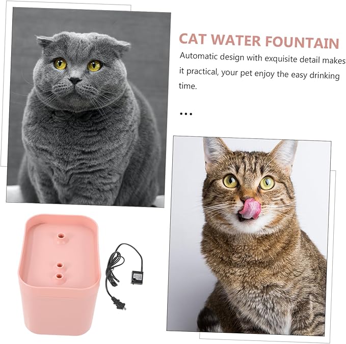 BESPORTBLE Cat Dog Automatic Waterer Electric Pet Fountain Flower Shape Outlet Mute Energy-Saving Portable