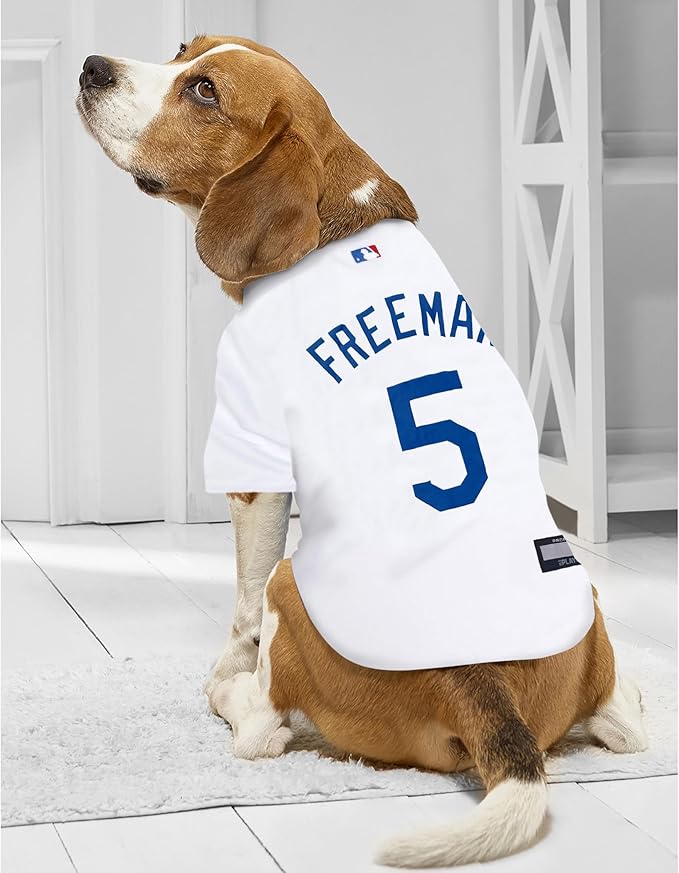 Pets First MLBPA Dog Jersey - Freddie Freeman #5 LA Dodgers Mesh Cat Jersey, X-Large