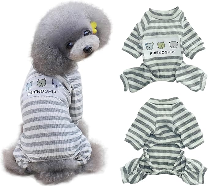Dogs PJS Clothes for Small Dogs Girl Puppy Pajamas Long Sleeved Onesies Warm Coats Jumpers Outfits