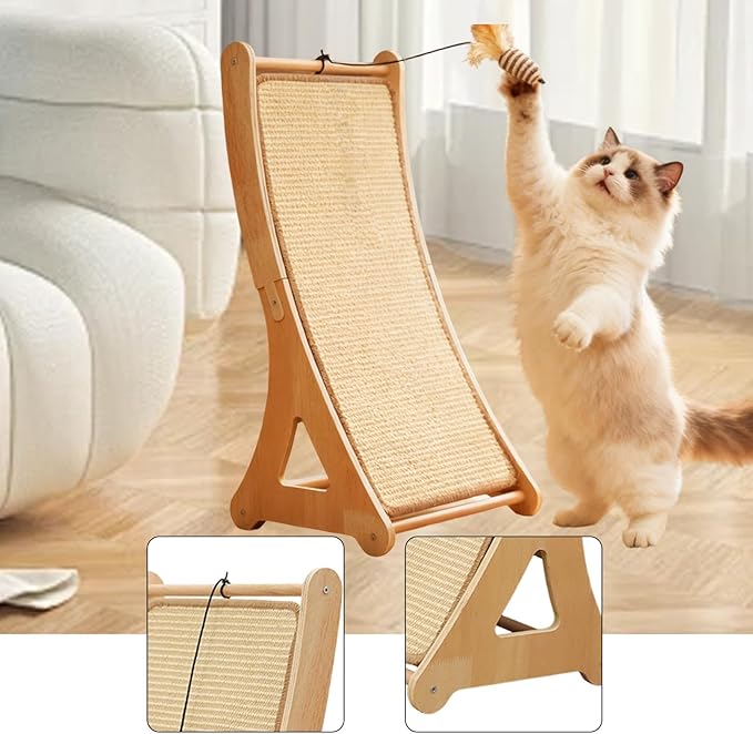 Cat Scratcher Bed Cat Scratching Board Exercise Tower Furniture Protector Interactive Wooden Frame Construction Suitable for Indoor Kitten Playing and, Cat Scratcher