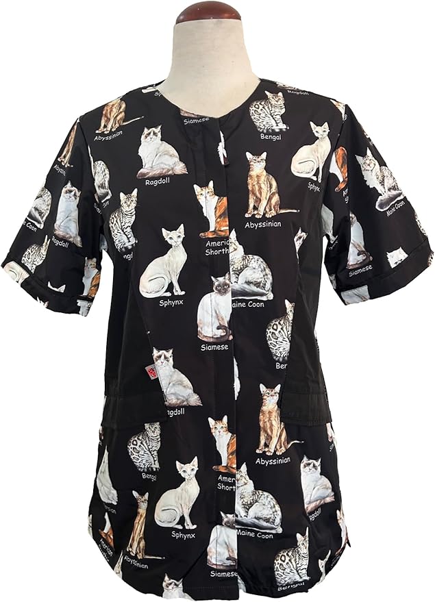 Ladybird Line 545 Unisex Catty Waterproof Grooming Smock, Hair Bleach Resistant, Adjustable Back Tie, Breathable Mesh Lining
