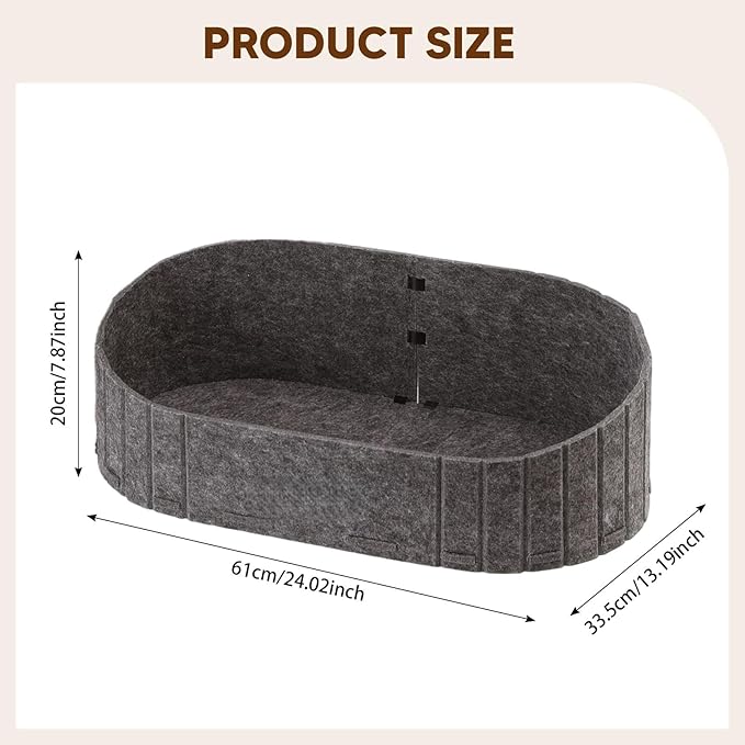 Cat Scratcher Bed Cat Scratching Board Furniture Protector Breathable Cats Kittens Pet Supplies Detachable Comfortable Basket, Gray