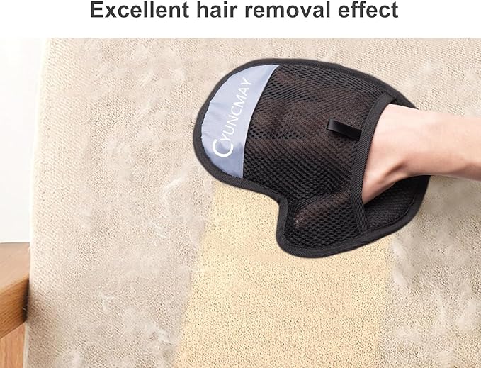 2 PCS Pet Hair Remover Electrostatic Gloves, Reusable Pet Hair Removal Glove for Dogs/Cats, Ergonomic Pet Grooming Gloves for Furniture Bed Sheets Couch Clothes Carpet Car Seat