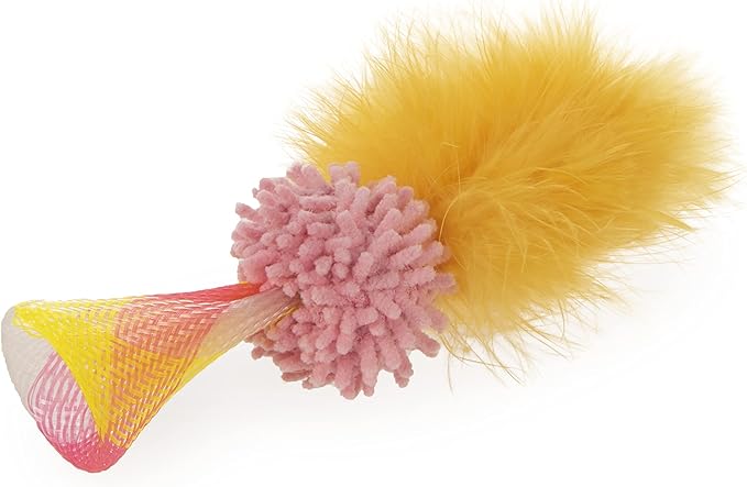 SmartyKat Silly Springer Mesh Popup Cat Toy - Orange, One Size