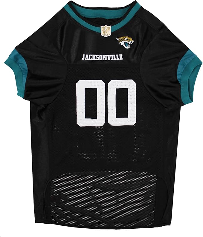Pets First NFL Jacksonville Jaguars Dog Jersey, Size XX-Large, Football Shirt Costume for Pet, Dog Sports T-Shirt, NFL Team Clothing for Cats, Licensed Pet Apparel Available in 7 Sizes and 32 Teams