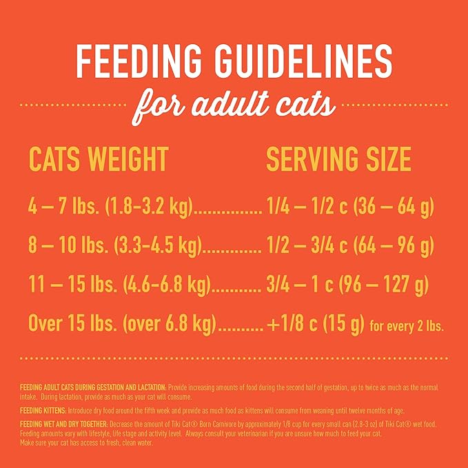 Tiki Cat Born Carnivore Indoor Health, Chicken & Turkey Meal, 6 lbs Bag