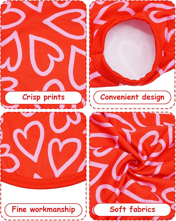 PET SHOW 4 Pack Valentines Day Dog Shirts for Extra Small Doggies Tank Top Tee Red Pink Love T-Shirts Pets Holiday Party Sleeveless Vest Cats Kittens Puppy Clothes Boys Girls(X-Small)