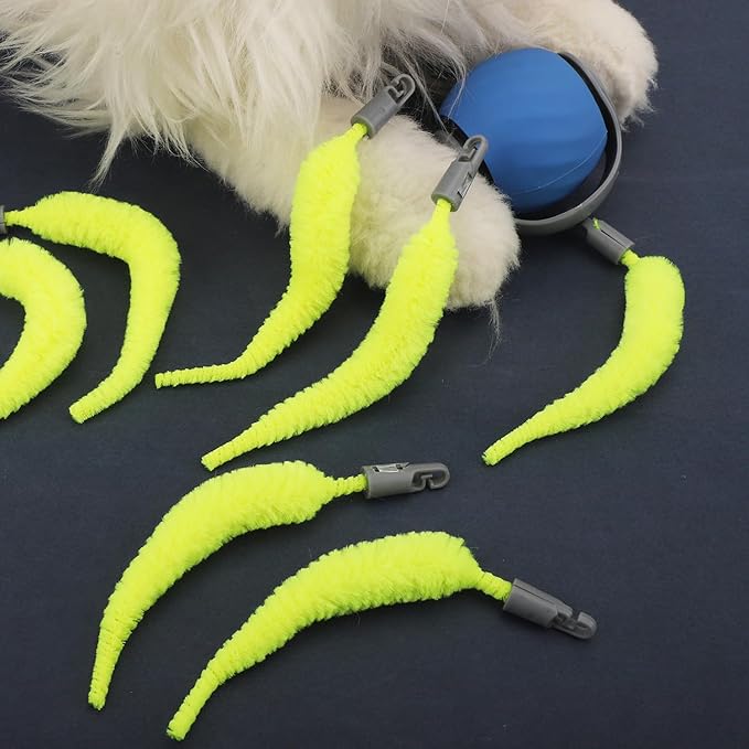 BOXOB 20pcs Cat Ball Replacement Tails, Automatic Moving Interactive Toy Tail Accessories Cat Wand Toy Worm Refills