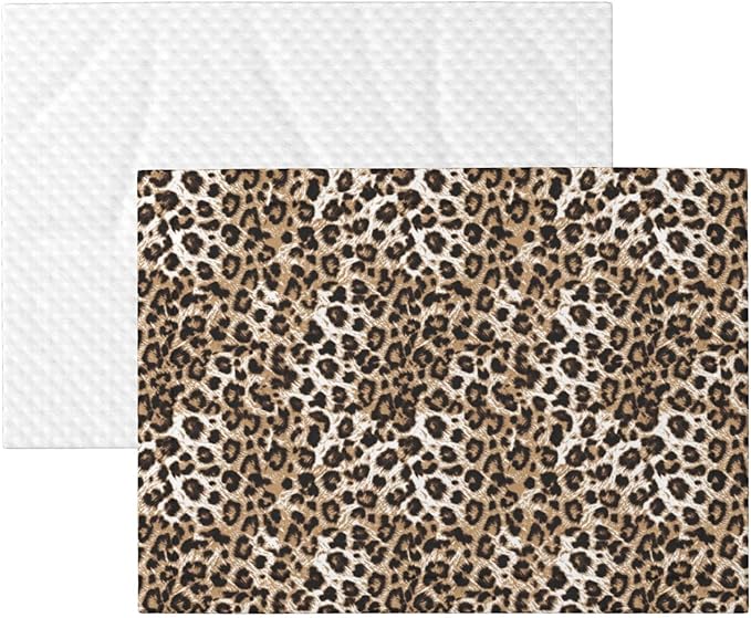 Pet Blanket,Warming Ultra Soft Warming Mat for Indoor Pet Beds & Furniture Reversible Blanket Machine Washable 27.6 * 19.7Inch,Leopard Print