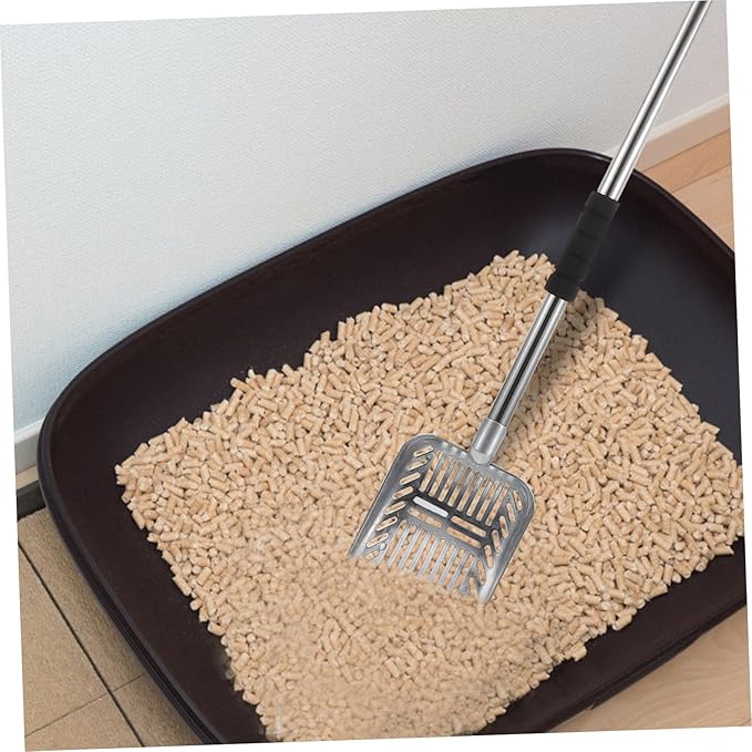 Sosoport Detachable Handle Cat Litter Scoop Easy Cleaning Shovel for Cat Poop Edges for Safe Use for Pet Owners Convenient Litter Cleanup Tool