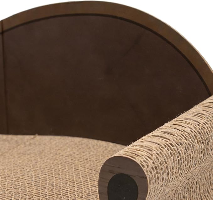 Cat Scratching Board Bed, with Corrugated Cardboard, 68x25x20.8cm, Bedroom Cat Lounge, Kitten Scratcher Bed, Protects Furniture from Claws, for Living Rooms, Bedrooms, Or Balconies