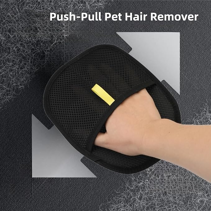 Pet Hair Removal Glove for Cats & Dogs, Pet Hair Removal Glove,Reusable Electrostatic Hair Remover Grooming Glove Brush Tool for Furniture Bed,Sheets,Couch,Clothes Carpet,Car Seat-2 Pcs