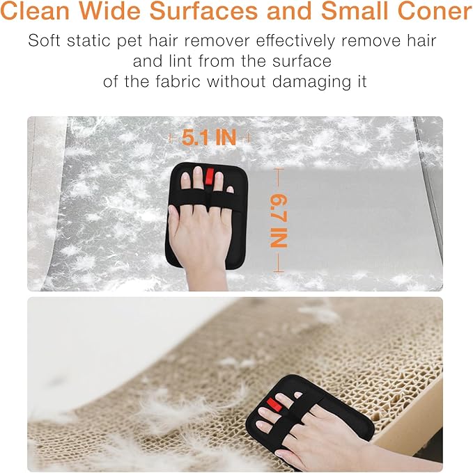 Pet Hair Removal Glove for Dogs & Cats, Electrostatic Gloves Pet Hair Removal Tool Mitt，Dog&Cat Hair Remover for Furniture Couch, Carpet, Clothing and Bedding，Reusable Pet Hair Remover Tool 2 Packs