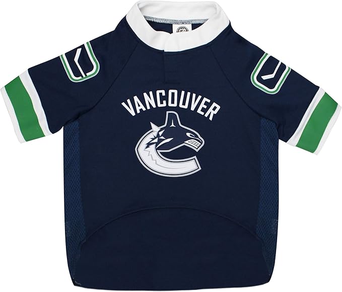 NHL VANCOUVER CANUCKS JERSEY for DOGS & CATS, X-Small. - Let your Pet be a real NHL FAN!