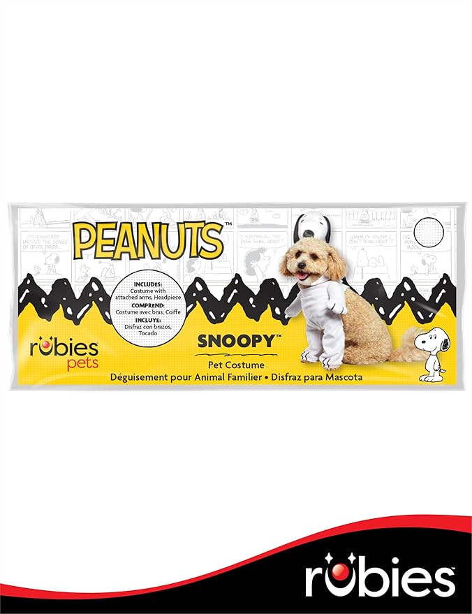 Peanuts: Snoopy Pet Costume for For Dogs or Cats by Rubies, XL