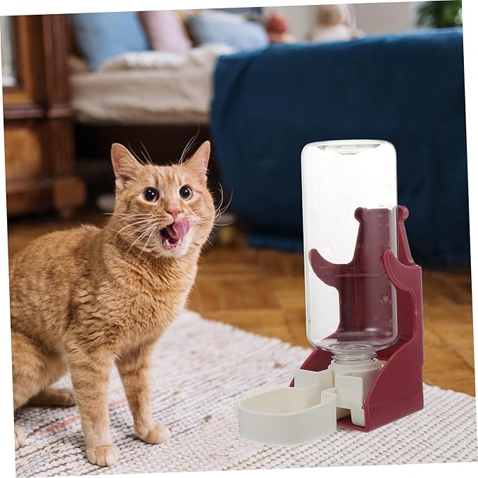 2pcs Pet Hanging Water Feeder for Dogs and Cats Automatic Water Dispenser Bottle Design for Pets Material Easy to Use Watering Device