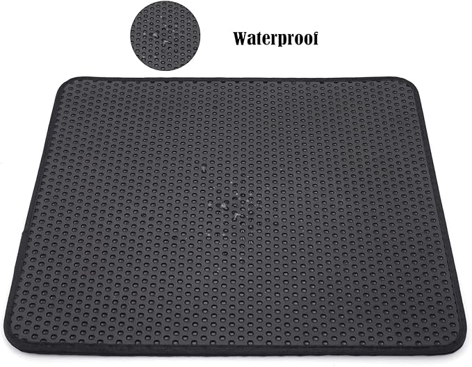XKMT- Animal Pet Supplies Cats Litter & Housebreaking 40X50 Black Cat litter Mat Double Layer Pad Trapper Folding Pad EVA Foam Rubber