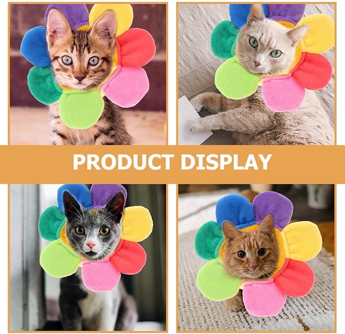 Sunflower Cat Headdress 2pcs Set Decorative Pet Hat Floral Costume Summer Puppy Hat Household Cat Party Apparel