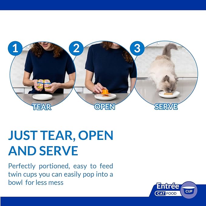 INABA Churu Entrée Pate for Cats, High Protein & Moisture, Prebiotic Wet Cat Food, 1.23oz. per Serving, 24 Servings, Tuna Variety