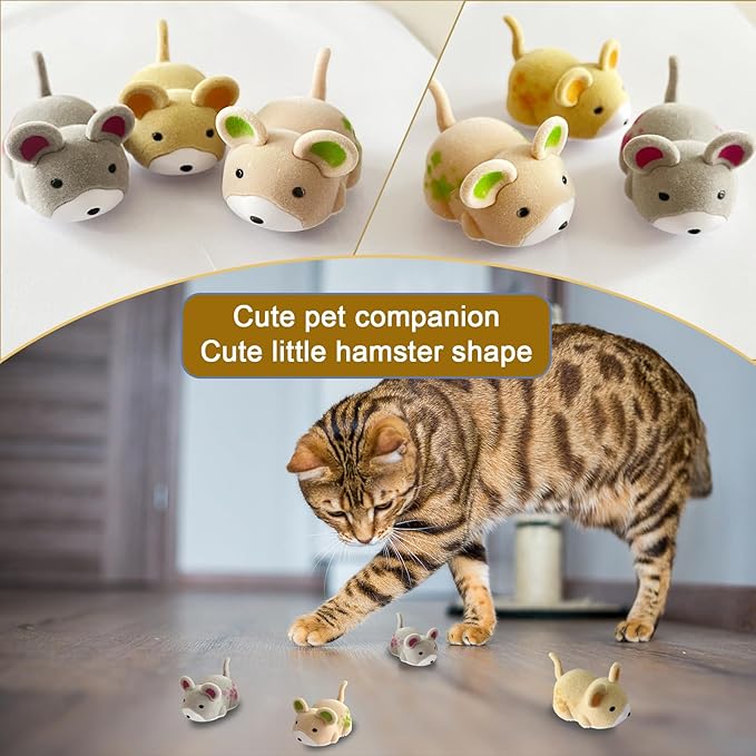 OHGOSH Hamster Teaser that Escapes, Cats Catching Mouse Game, Interactive Cat Toy, Quirky Pet Interactive Tools, Hurry Up and Give It to Your House Pet (3 PCS)