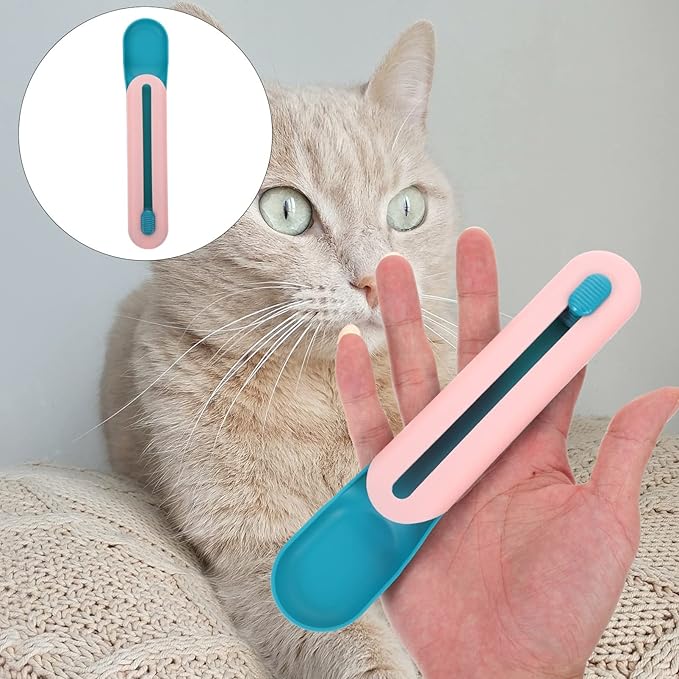 Ipetboom Dog Bowls Dog Bowls Pet Feeder Cat Strip Squeeze Spoon: Lickable Wet Cat Treats Pet Feeding Watering Supplies Wet Food Storage Pet Food Spoon Blue Bowl