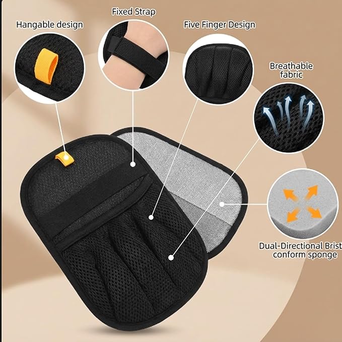 Electrostatic Pet Hair Removal Gloves for Cats & Dogs–Upgraded Reusable Magic Brush Tool for Quick Wiping on Couch,Carpet,Laundry,Car Seat & Pet Beds(3PC,Yellow)
