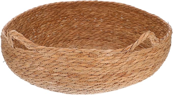 Kisangel Handwoven Cat Bed Cozy Round Pet Nest for Indoor Use Natural Material Cat Sleeping Nest for Kittens and Small Dogs Stylish Aesthetic Design for Comfort and Security