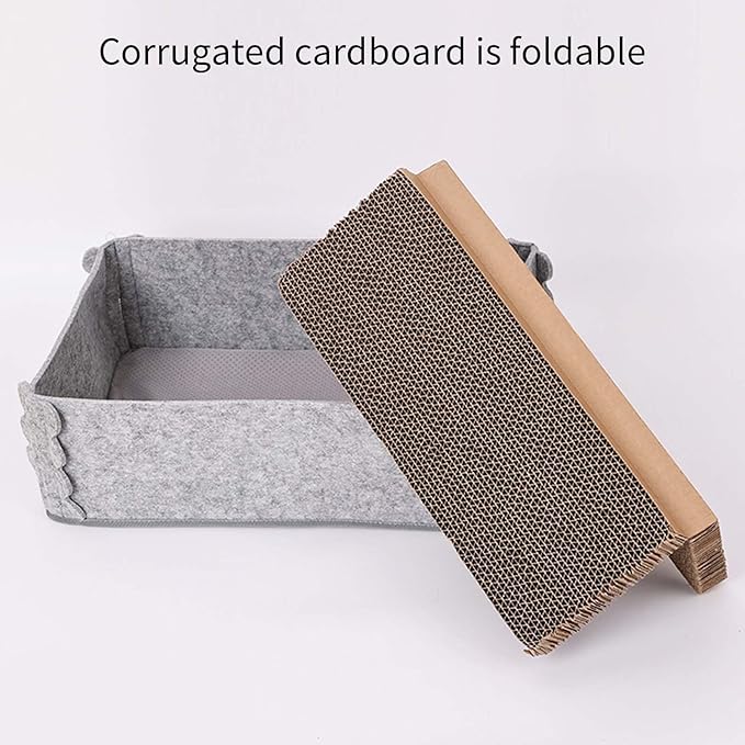 Corrugated Paper Pet Bed for Indoor Cats Easy to Use Furniture for Boredom Home Entertainment Scratcher