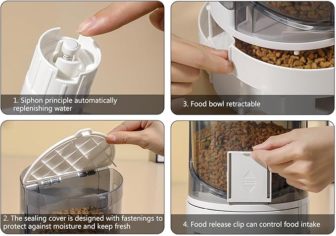 Pet Feeding Bowl Cats Water Dispenser Food Feeder Treat Bowl Automatic Dog Houseware Watering Supplies for Cats for Pets