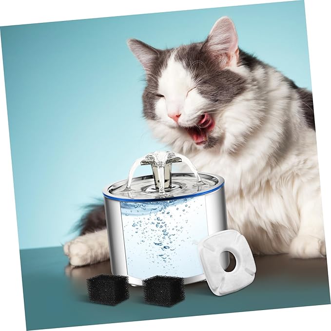Sosoport 24sets Pet Water Fountain Filters Filtration System for Pet Water Dispenser Replacement Filters for Dogs Cats