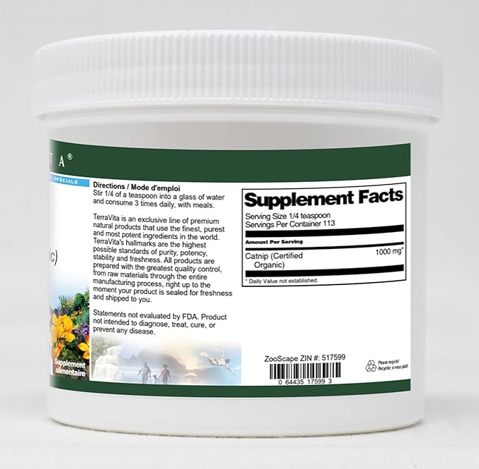 Catnip (Certified Organic) Powder (4 oz, ZIN: 517599) - 3 Pack