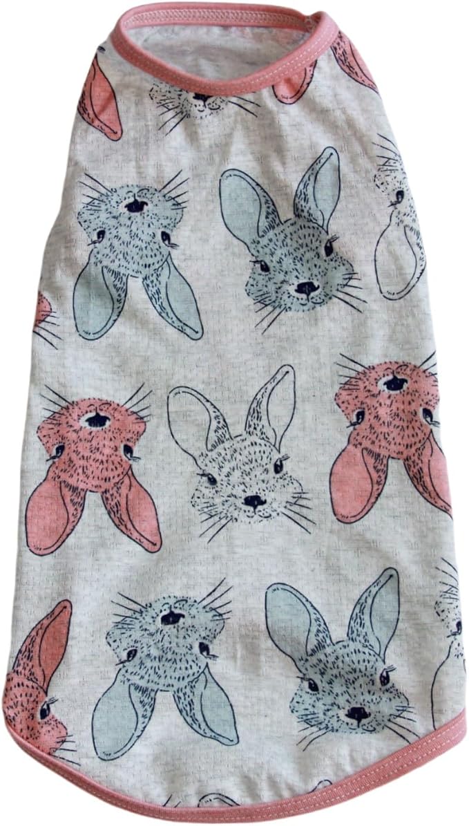 Sphynx Cat Clothes Vest Hairless Cat T-Shirts Pet Kitten Clothes Kitten Shirts Vest Cats & Small Dogs Apparel (Easter Bunny, Medium)