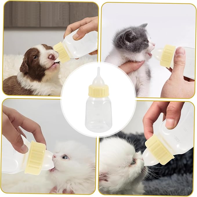 Toyvian Sturdy Kitten Milk Bottle Set Reusable Nursing Bottle for Small Cats and Puppies PET Feeding and Watering Supplies Easy to Clean 1 Set