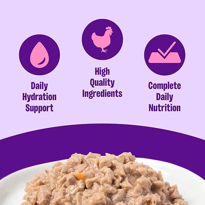 Wellness Complete Health Minced Adult Canned Wet Cat Food, Natural, Protein Rich, Grain Free, Chicken Dinner Recipe, 3 oz, Pack of 24 Cans