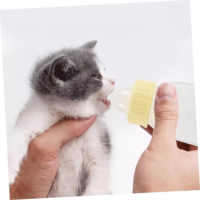 Toyvian Sturdy Kitten Milk Bottle Set Reusable Nursing Bottle for Small Cats and Puppies PET Feeding and Watering Supplies Easy to Clean 1 Set