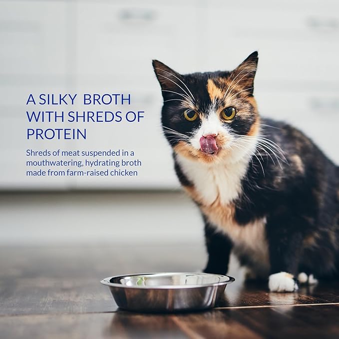 INABA Churu Broth for Cats, Side Dish Pouch, 1.4 Ounces per Pouch, 24 Pouches, Chicken & Seafood Variety