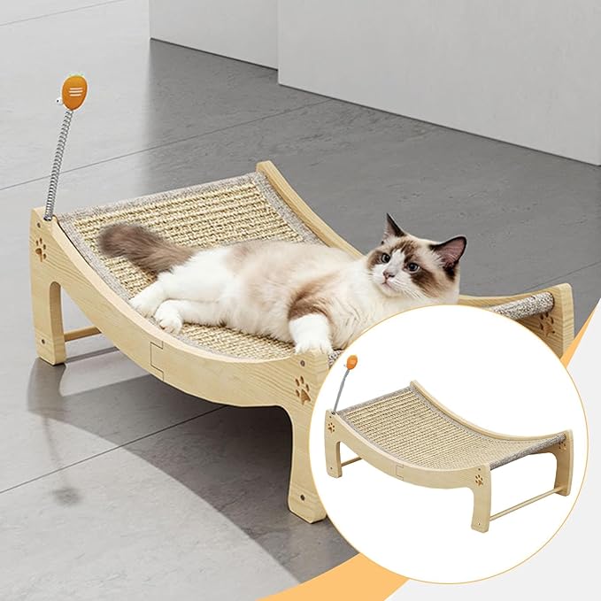 Baoblaze Cat Claw Pad Scratching Bed Sofa Furniture Protector Breathable Wear Resistant Multipurpose for Indoor Training Toy, 63x33x20cm