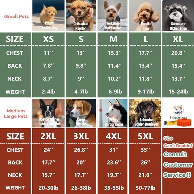 Koneseve Dog Shirt Soft Cotton Stretchy Clothes for Small Medium Pets 2-Pack Rust & Mist Green 2XL