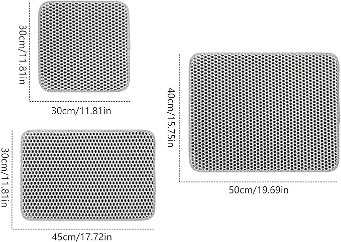 Cats Litter Mat, Cats Litter Trapping Mat, Honeycomb Layer Design, Less Waste Litter Trapping Mat Less Waste Cats Litter Mat Litter Trapping Tray