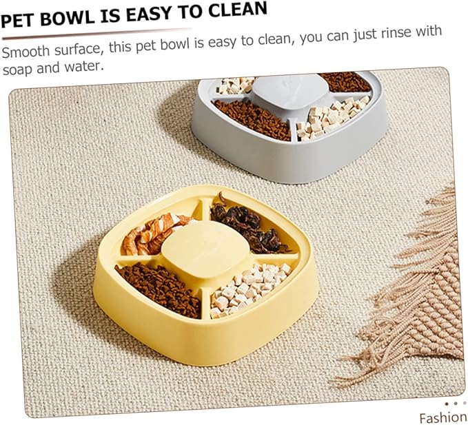 ORFOFE Cat Food Bowl Multifunctional Pet Feeder for Dogs and Cats Divided Design for Slow Feeding Easy Multiple Pets