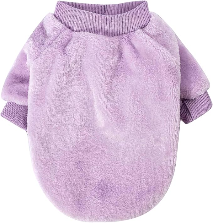 Dog Sweater | 2-Pack Clothes Jackets XXS - XXL for Small Dog Breed (Male & Girl), Super Soft Winter Coats Sweaters for Dogs and Cats, Pet Apparel Outfits (Deep Pink, Lavender, Medium)