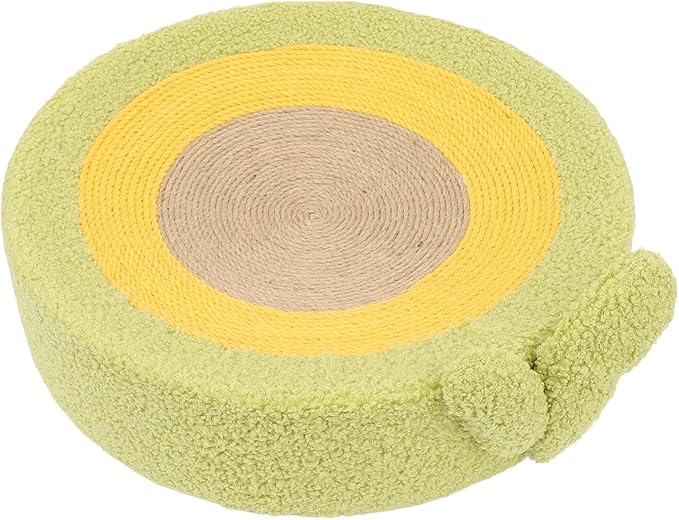 Pongnas Adorable Avocado Shaped Cat Scratcher Bed with Premium Sisal 3 inLounge Pad for Claw Care,Posture Support & Furniture