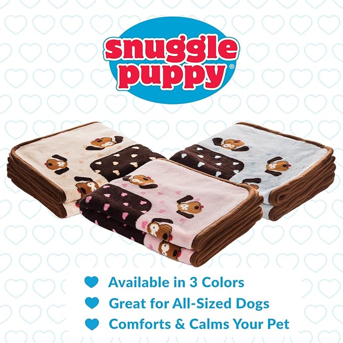 SmartPetLove Snuggle Puppy Blanket for Pets - Warm & Cozy Dog Blanket for Small Dogs - Machine Washable Dog Blanket