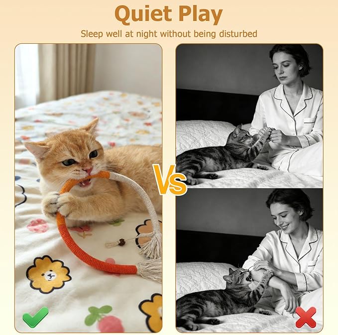 Cat Chew Ropes Toys for Indoor 6Pcs Cat Chew Toys with Refillable Natural Catnip Chew Toy for Safe Teeth Cleaning and Dental Care Interactive Kitten Nip Toys and All Breeds