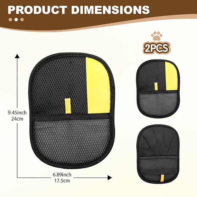 2Pcs Pet Hair Remover Glove for Cats Dogs Grooming Gloves, Electrostatic Pet Hair Removal Glove Reusable The Magic Brush Pet Hair Remover Suitable or Clothing, Sofas, Furniture, Carpets, and Car Seat