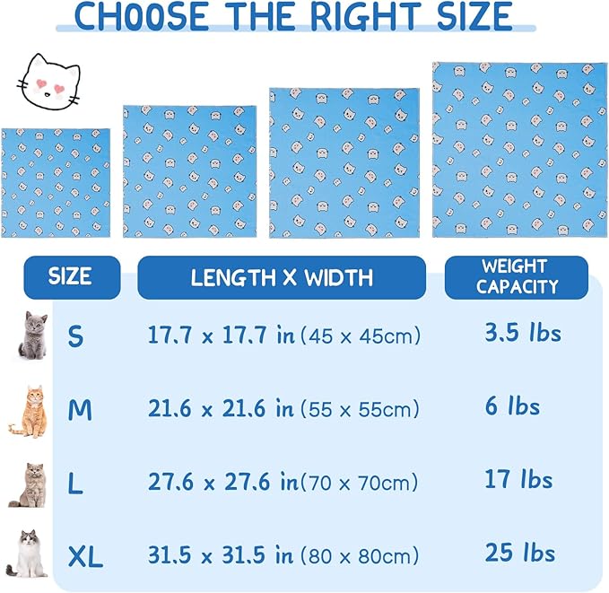 Cat Wrap for Cutting Nails, Self-Adhesive for Grooming, Anti-Scratch Cat Swaddle Wrap for Medicine, Nail Clipping, Teeth Brushing, Ear Cleaning